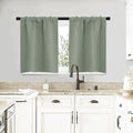 NICETOWN Window Curtains Blackout Drapes - Thermal Insulated Solid Rod Pocket Blackout Curtains/Draperies for Living Room (Sage Green, One Pair, 29 by 20-Inch) by NICETOWN