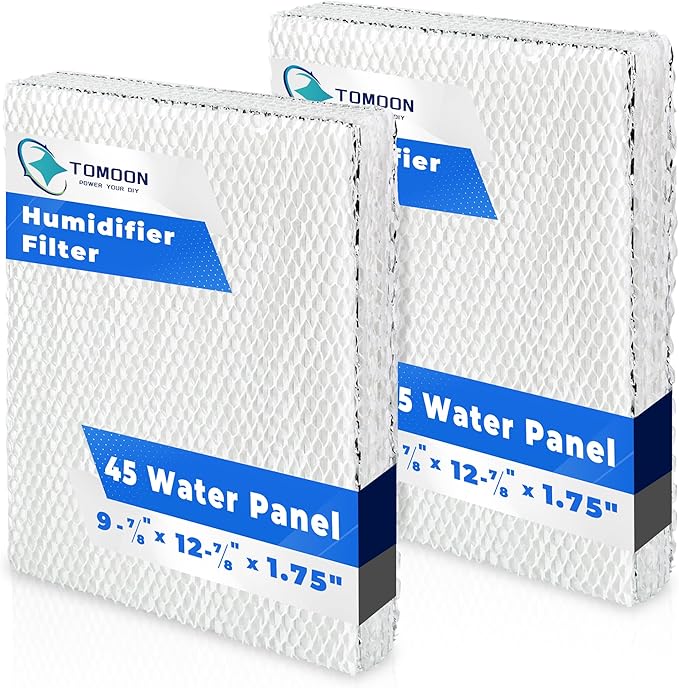 45 Water Panel Humidifier Filter Compatible with April.aire 400 400A 400M Humidifier, 9-7/8" x 12-7/8" x 1.75"(Pack of 2 by TOMOON) by TOMOON