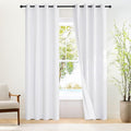 NICETOWN 100% Blackout Door Curtain 80 inch Thermal Insulated Room Darkening Privacy Doorway Curtain Window Treatment, Room Divider Closet Shade, 1 Panel, 46W x 80L, Pure White by NICETOWN