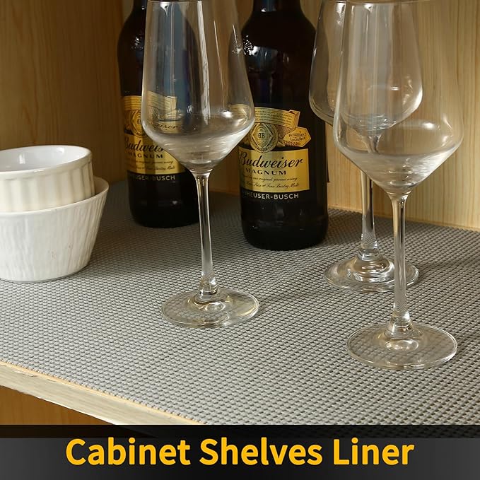 iwtmm Drawer Shelf and Cabinet Liners Non-Adhesive Extra Strong Grip - Keep Items in Place for Kitchen, Bathroom, Office & Wardrobe, Heavy Duty Anti-Slip Liners for Cabinets, Cupboards, Drawers - Image 5