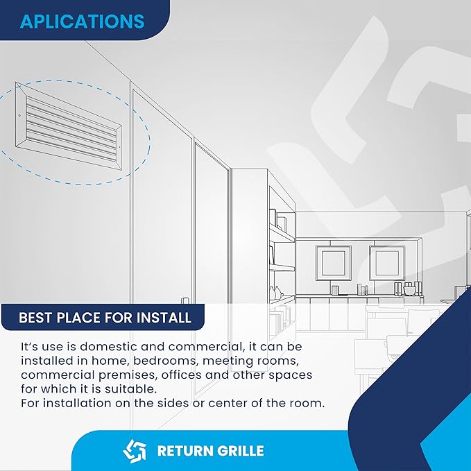 30x6 Inch (Duct Opening) Air Return Vent Cover Decorative – Premium Aluminum AC Vent Cover for Ceiling & Wall, Rustproof Grille, Ideal for Home HVAC Grille, Durable & Easy to Install by ACLAMINAIRE - Image 4