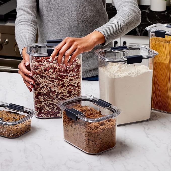 Rubbermaid Brilliance 14-Piece Food Storage Container Set with Scoops Airtight BPA-Free for Kitchen and Pantry Organization - Image 9