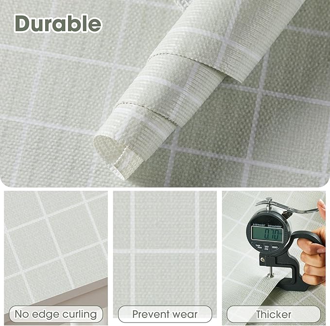 Drawer and Shelf Liner, Non-Slip Kitchen Cabinet Liners Non-Adhesive Thick Strong Grip Waterproof Washable Mats Protect Dresser Shelves Cupboard Bathroom Cabinets, Light Green, 12 in X 30 FT - Image 6