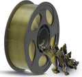 ANYCUBIC Silk Dual Color Pla Filament, 2-in-1 Chrome Coextrusion Color Change 3D Printer Filament 1.75mm Dimensional Accuracy +/- 0.02mm, Silk Texture, 1KG Reusable Spool (2.2 lbs), Black Gold by ANYCUBIC