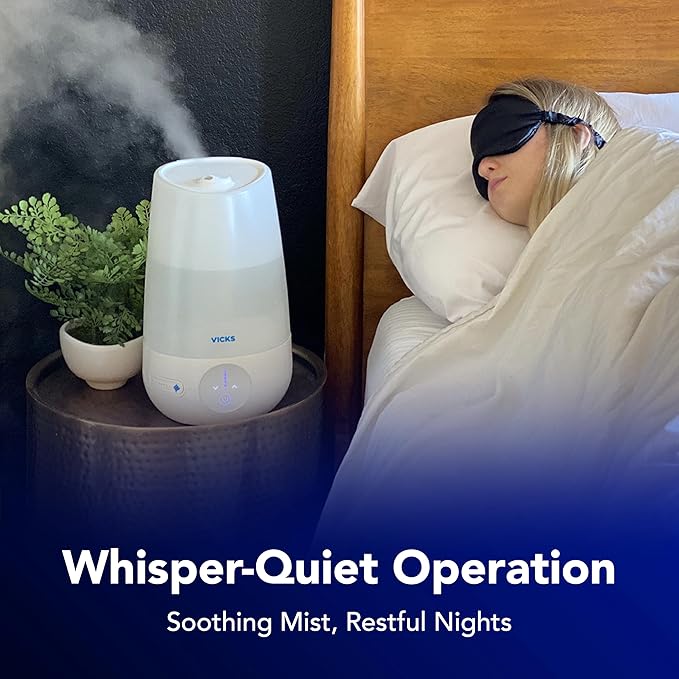 Vicks FilterFree Plus Cool Mist Plus Humidifier (VUL565), Medium Room –Filter-Free Cool Mist Humidifier for Baby, Kids and Adult Rooms, Works with Vicks VapoPads - Image 5
