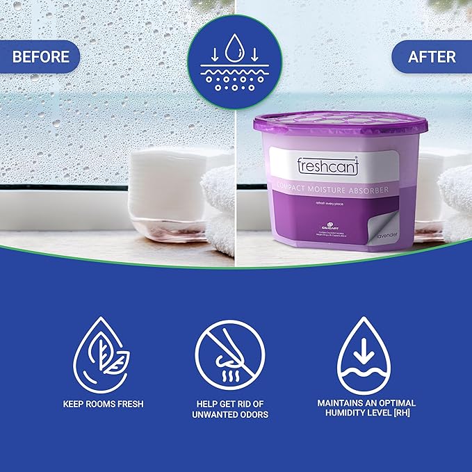 Moisture Absorber Bundle, Room and Closet Freshener, Moisture and Odor Absorber for Home, Rooms, Basement, Garage, Prevents Musty Odor, Controls Moisture, Pack of 12, Lavender Scent - Image 5