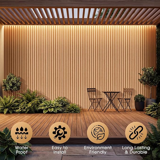 47.2 * 6 16-Pack WPC Solid Interlocking Grille,Teak - Image 5