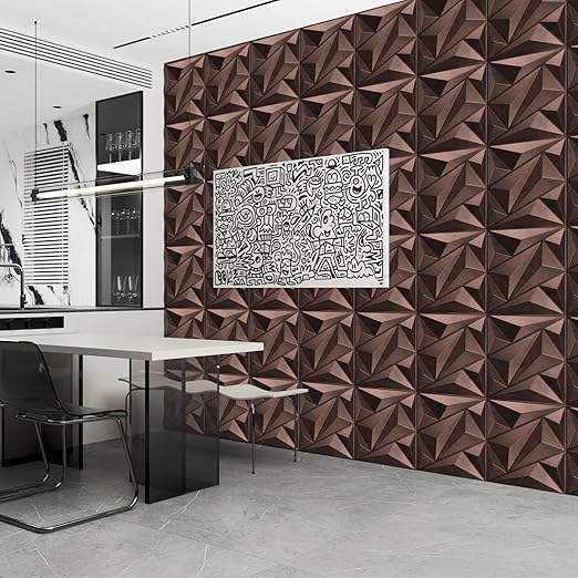 Art3dwallpanels Antique Copper 33 Pack 3D Wall Panels for Interior Decor, PVC Textured Wall Panels 12''x12'' Cover 32.Sq.Ft.Antique Copper - Image 7