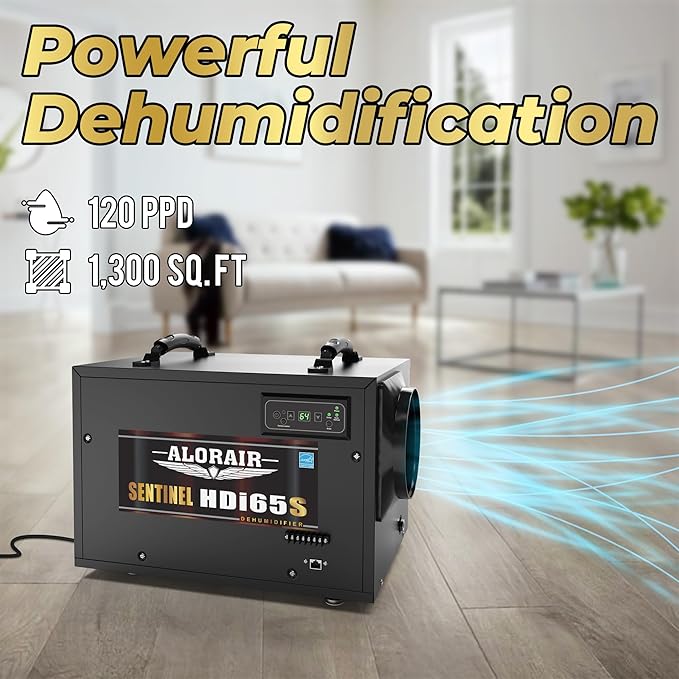 ALORAIR 120 PPD Commercial Dehumidifiers with Pump and Hose, Crawl Space Basement dehumidifier, Industry Water Damage Unit, Compact, Portable, Auto Defrost, Memory Starting - Image 2
