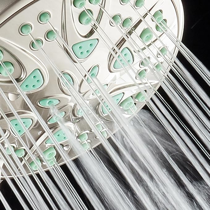 AquaDance Antimicrobial – Anti-Clog High-Pressure 6-Setting Shower Head with Microban Nozzle Protection from Growth of Mold, Mildew & Bacteria for Stronger Shower! 4" Coral Green - Image 9