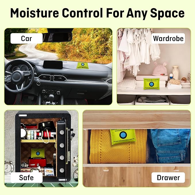 Reusable Moisture Absorbers – Desiccant Packs for Safes, Closets, Storage Bins & More - Image 2