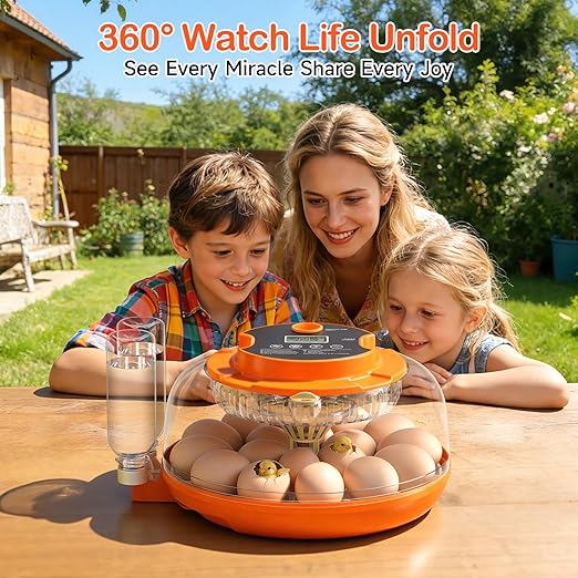 18 Egg Incubator for Chicken Eggs, Automatic Egg Turning and Humidity Control Incubator for Hatching Eggs Chicken Duck Quail Goose Peacock Turkey for Home Classroom Lab - Image 2