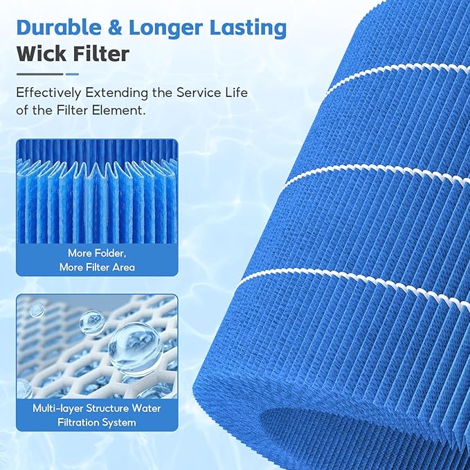 2-Pack H35i Humidifier Wick Filter, Compatible with Blueair Premium Smart Humidifier 3.5L for Large Room, Effectively Clean Large Particles and MineralsBLUEAIR Premium Smart Humidifier - Image 4