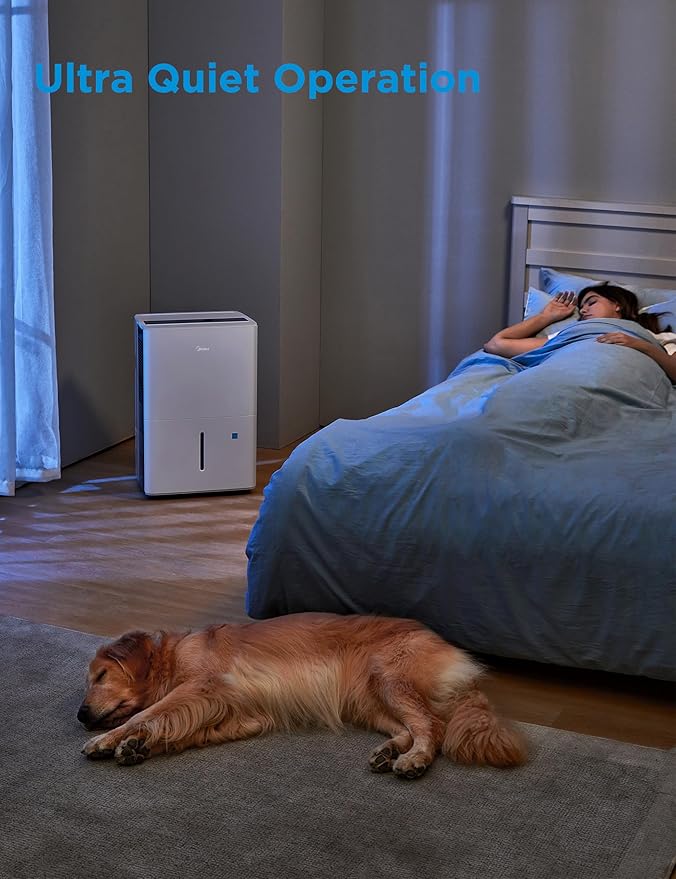 Midea 1,500 Sq. Ft. Energy Star Certified Dehumidifier With Reusable Air Filter 22 Pint - Ideal For Basements, Large & Medium Sized Rooms, And Bathrooms (White) - Image 8