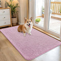 OLANLY Dog Door Mat for Muddy Paws 45x27, Absorbs Moisture and Dirt, Absorbent Non-Slip Washable Doormat, Quick Dry Chenille Mud Mat for Dogs, Entry Indoor Entryway Carpet for Inside Floor, Dusty Rose by OLANLY