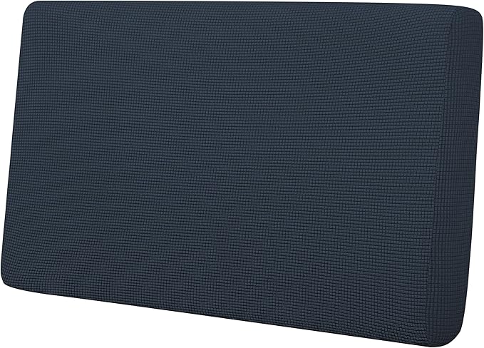 Easy-Going Stretch Loveseat Cushion Cover Sofa Cushion Furniture Protector Sofa Seat Sofa Slipcover Sofa Cover Soft Flexibility with Elastic Bottom(Loveseat Cushion, Dark Blue) by Easy-Going