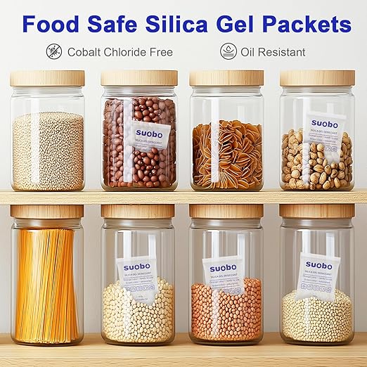 Silica Gel Packets, 100 Gram 20 Packs Moisture Absorbers with Color Indicating, Food Safe Desiccant Packs for Storage, Silica Packets for Foods, Electronics, Closet, 3D Filaments - Image 3