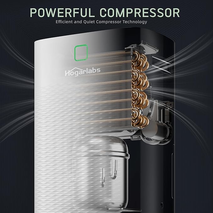 100 Pints Dehumidifier for Basement Home, Smart Silent Dehumidifier with Drain Hose, 1.32 Gal Water Tank, Intelligent Humidity Control, 24H Timer, for Large Room Bathroom Bedroom - Image 4
