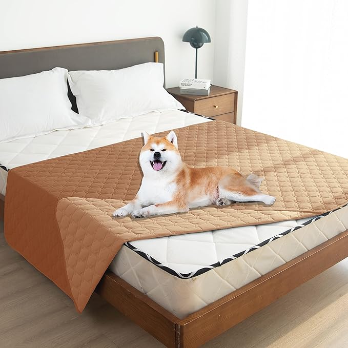 gogobunny 100% Double-Sided Waterproof Dog Bed Cover Pet Blanket Sofa Couch Furniture Protector for Puppy Large Dog Cat, Reversible (82x102 Inch (Pack of 1), Dark Pumpkin/Light Pumpkin) - Image 6