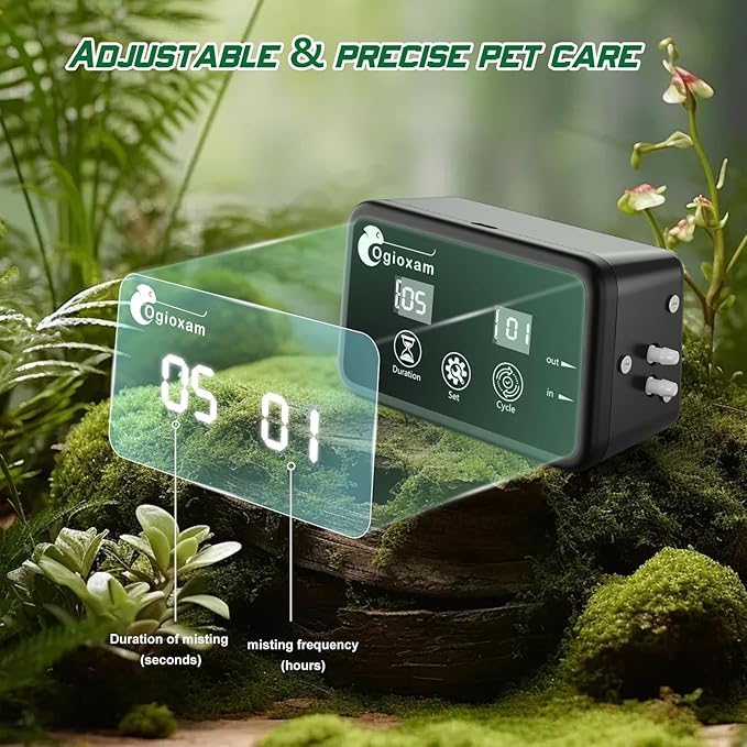 Automatic Reptile Mister System, Reptile Humidifiers Smart Misting System, Snake Mister Smart (2 Nozzles) - Image 5