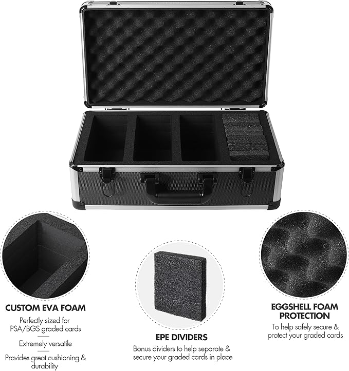 FunGuys Graded Card Storage Box, Trading Card Case for PSA Graded Pokemon Cards, Sports Card Storage Boxes as PSA Card Holder, Baseball Card Slab Case Holder for Trading Cards - Image 4
