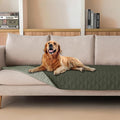 gogobunny 100% Double Sided Waterproof Dog Blanket Soft Pet Bed Cover Reversible Protect Furniture Couch Sofa Car for Puppy Large Dog Cat (Dark Olive/Light Olive, 30x90 Inch (Pack of 1)) by gogobunny
