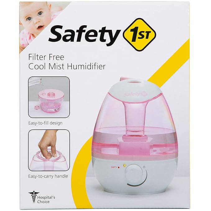 Safety 1st Filter Free Cool Mist Humidifier, Pink, Pink - Image 7