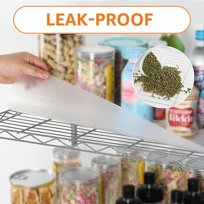 PABUSIOR Pantry Shelf Liner for 16 inch Wire Shelving - Easy to Cut Thick 1.2mm Transparent - Waterproof Precise Size 15.5 x 291 Inch Wire Shelf Liner for Shelves, Drawer - Image 3