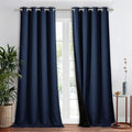 NICETOWN 100% Blackout Blind, Laundry Room Decor Window Treatment Curtains, Navy Blue, 1 PC, 52 inches x 90 inches, Thermal Insulated Energy Smart Drape and Drapery for Villa, Hall and Studio by NICETOWN