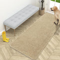 OLANLY Dog Door Mat for Muddy Paws 59x24, Absorbs Moisture and Dirt, Absorbent Non-Slip Washable Doormat, Quick Dry Chenille Mud Mat for Dogs, Entry Indoor Entryway Carpet for Inside Floor, Beige by OLANLY