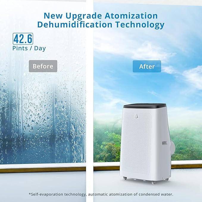 GAOMON 14000 BTU Portable Air Conditioner for Large Rooms up to 700 Sq.Ft - 3-in-1 Energy-Efficient AC Unit with Dehumidifier, 3-Speed Fan & Remote Control, Quiet Operation, Compact Design - Image 5