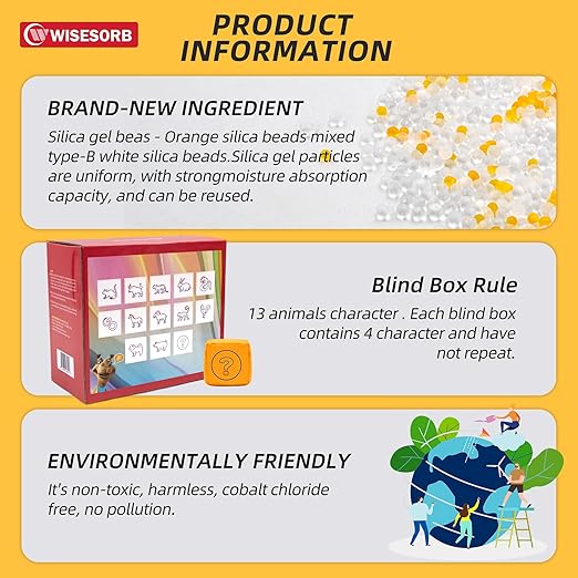 16Pcs 200g Desiccant Dehumidifier Bags, Rechargeable Indicating Silica Gel Beads, Gun Safe Dehumidifier, Desiccant Moisture Absorbers with Visible Window for Storage - Image 5