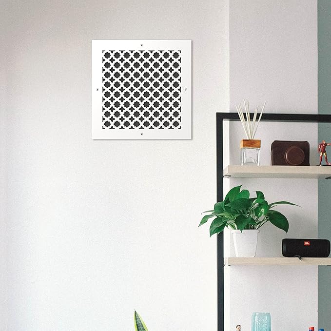 SABA Home Decor Air Vent Cover Grille - Acrylic Plexiglass 16" x 16" Duct Opening, 18" x 18" Overall White Finish Decorative Covers for Walls & Ceilings NOT for Floor USE, Venetian - Image 7