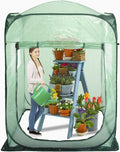 Porayhut Pop Up Greenhouse Tent,Portable X-Large Walk-in Flower House ,Indoor Outdoor Gardening Plant Sunshine Room with PE Mesh Cloth Cover for Protecting Plant from Cold Frost & Birds by porayhut