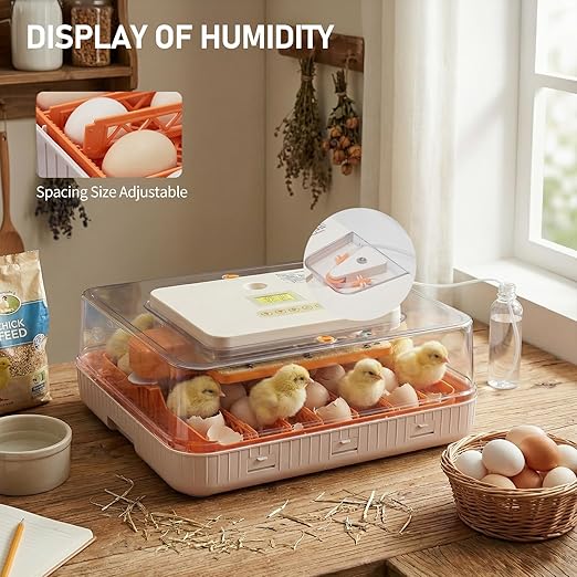 Winado Incubators for Hatching Eggs, 56 Egg Incubator with Automatic Egg Turning, Temperature & Humidity Control, Egg Candler, Automatic Water Filling and Day Counter for Eggs Hatching - Image 6