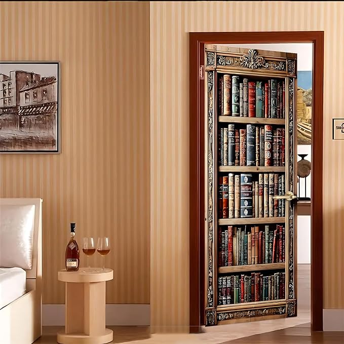 3D Door Stickers, Peel and Stick Vinyl Wallpaper, Self-Adhesive Mural for Home Decor 30.3" W x 78.7" H - Image 7