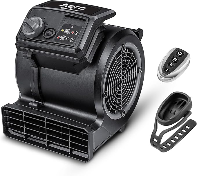 Vacmaster AM201R 3 Speed Floor Fan, 156W 550 CFM Air Mover, Utility Blower Fan, Carpet Dryer for Drying, Cooling & Circulation by Vacmaster