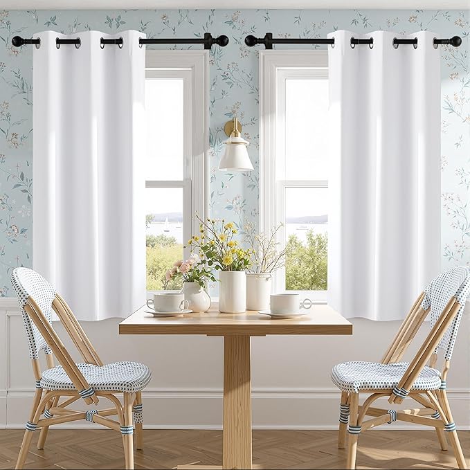 NICETOWN 100% Blackout Window Treatment Curtain, Snow White, 1 Panel, 55 by 78, Energy Smart Thermal Insulated Shade & Blind for Bedroom with Grommet Ring Top - Image 6