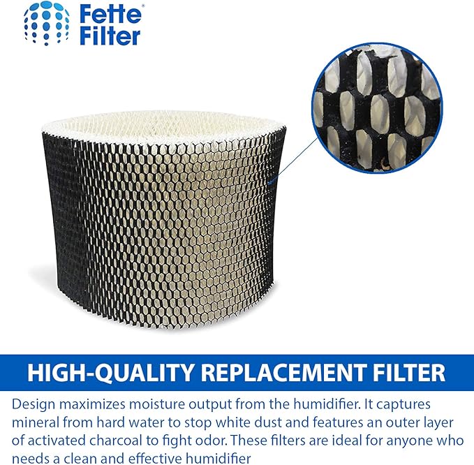 Fette Filter - HWF75 Replacement Wicking Filter Compatiable with Holmes Filter D HWF75 HWF75CS HWF75PDQ-U HF222 & Sunbeam Cool Mist Humidifier Models 3000 Series. Pack of 2 - Image 3