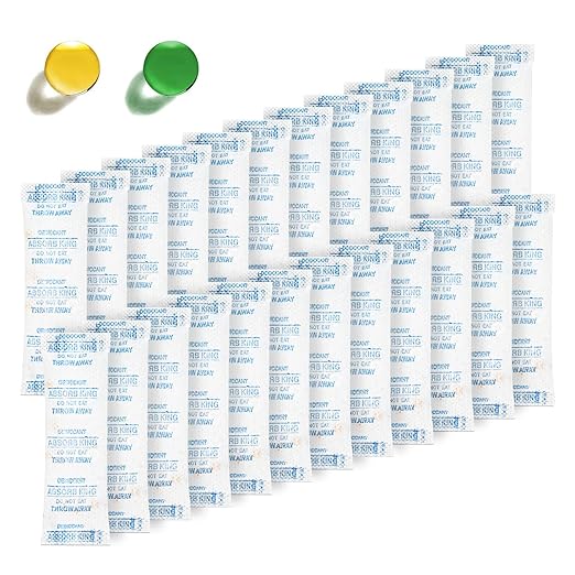 Silica Gel Packets – 500 Packs 5 Gram Moisture Absorbers Food Grade Silica Packets, Premium Desiccant Packs for Storage, Color Indicating Desiccant for Spices, Jewelry, Shoes, Electronics, Tool Box by ABSORBKING