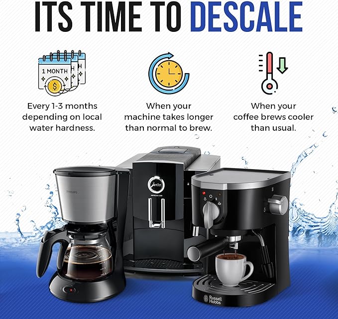 Descaling Powder Solution (6-Uses) Coffee Machine Descaler Cleaner | Compatible with Breville Keurig Nespresso Delonghi Ninja | To Descale Automatic Coffee Pots & Makers & Espresso Machines - Image 9