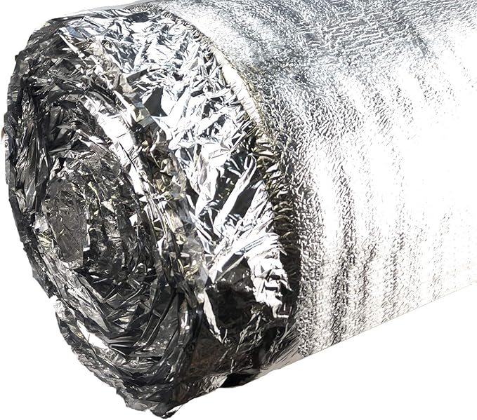 AMERIQUE AMSVPD2M600 600SQFT Chrome Silver 600 SQFT Premium Floor Underlayment Padding with Moisture Barrier & Tape 3-in-1 Heavy Duty Blue Foam 2MM, 800 Square Feet - Image 2