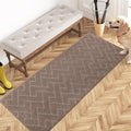PURRUGS Dirt Trapping Door Mat 24" x 59", Non-Slip Machine Washable Entry Rug, Dog Doormat, Indoor Front Door Mat, Super Absorbent Entryway Rug for Muddy Shoes & Paws, Grayish Brown by PURRUGS