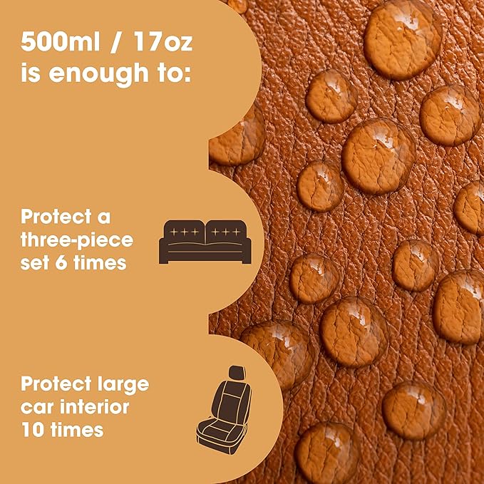 Furniture Clinic Leather Protection Cream | 2-in-1 Leather Conditioner & Waterproofing Protector for Furniture, Shoes, Car Seats & More | Prevent Stains While Nourishing | 8.5oz/ 250ml - Image 4