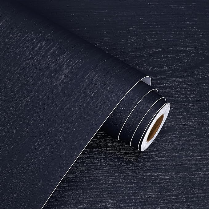 WESTICK Dark Blue Wood Grain Contact Paper for Countertops Waterproof Navy Peel and Stick Wood Wallpaper Self Adhesive Countertop Contact Paper Wooden Vinyl Wrap for Tables Desk Cabinets 15.8" x 196" - Image 8