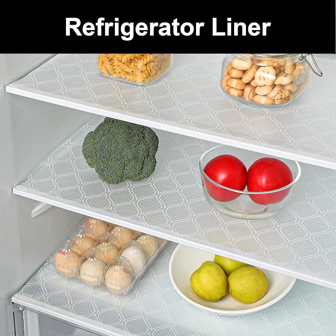 Cooyes Drawer and Shelf Liner, Non-Adhesive Shelf Liners for Kitchen Cabinets, Thick Strong Grip Mats for Desk, Shelves, Bathroom Drawers, Fridge, Cabinet Protection（17.5" W x 360" L） - Image 4