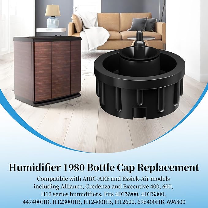 1980 Humidifier Replacement Bottle Caps with Valve Assembly Compatible with Essick-Air AIR-Care Alliance, Credenza and Executive 400, 600, H12 Series Humidifiers - 2 Pack - Image 5