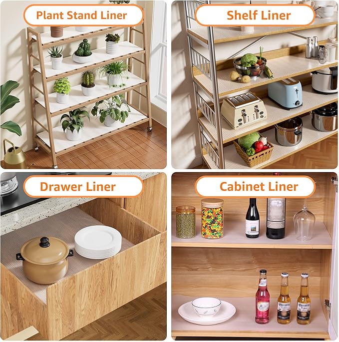 PABUSIOR Pantry Shelf Liner for 16 inch Wire Shelving - Easy to Cut Thick 1.2mm Transparent - Waterproof Precise Size 15.5 x 291 Inch Wire Shelf Liner for Shelves, Drawer - Image 7