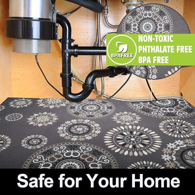 AiBOB Waterproof Under Sink Mat, Absorbent Quick Dry Sink Liners Protect Cabinets, Durable Shelf Liners, Slip Resistant and Non-Adhesive, 24X36, Multi - Image 7