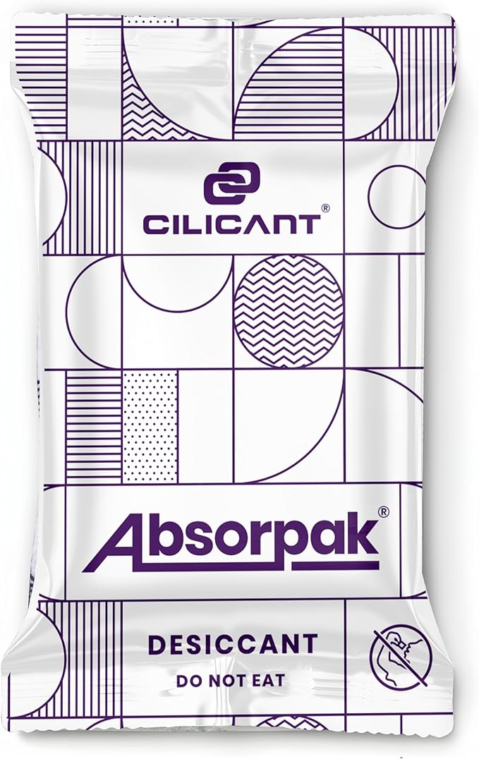 Absorpak Desiccant Packs for Storage - Silica Gel Packets Moisture Control - 200 pcs Medium(5g each) - Silica Packets for Shoes, Clothes, Electronics, Moisture Absorbers for Food Pantries & Households by CILICAnT